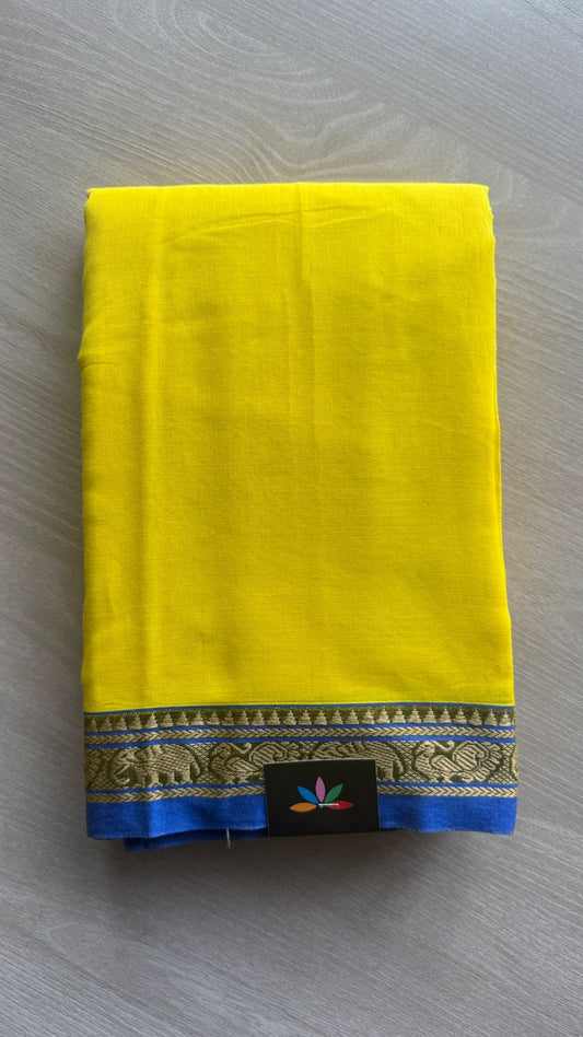 Elephant Border Narayanpet Mercerized Cotton Saree -24762-24763