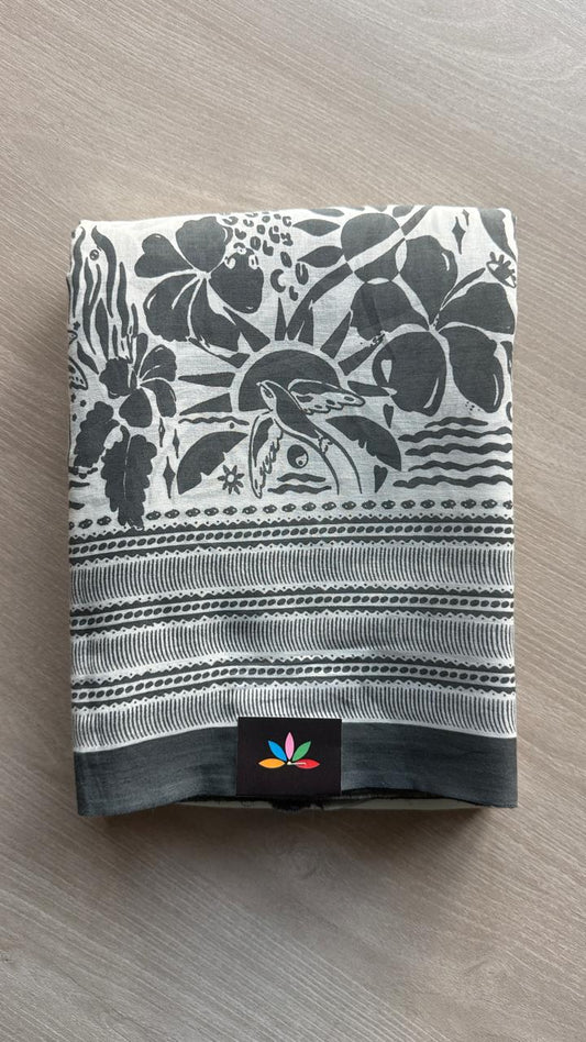 Printed Fine Mul Cotton Saree-24749