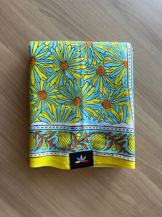 Handblock Printed Mul Cotton Saree-19416-19417