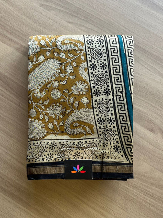 Handblock Printed Chanderi Silk Cotton Saree -10125-10126