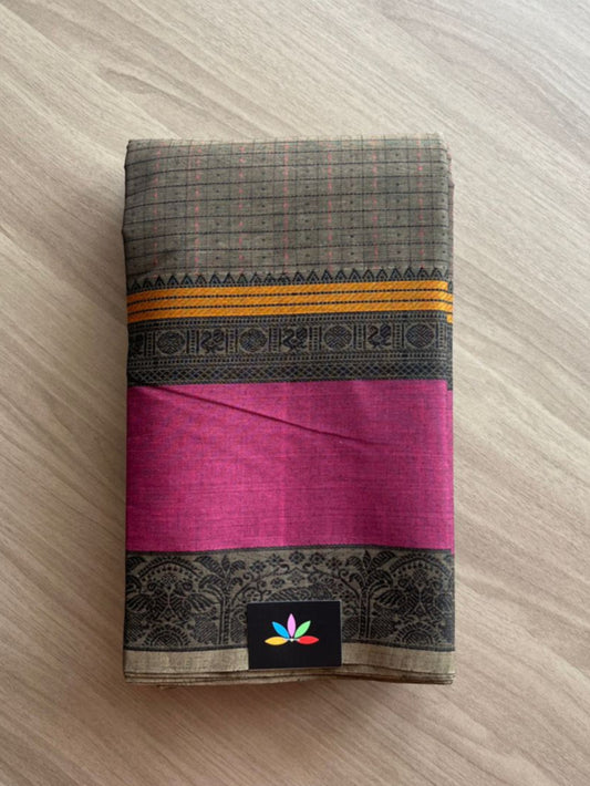 Handwoven Kanchi Cotton Saree -14032