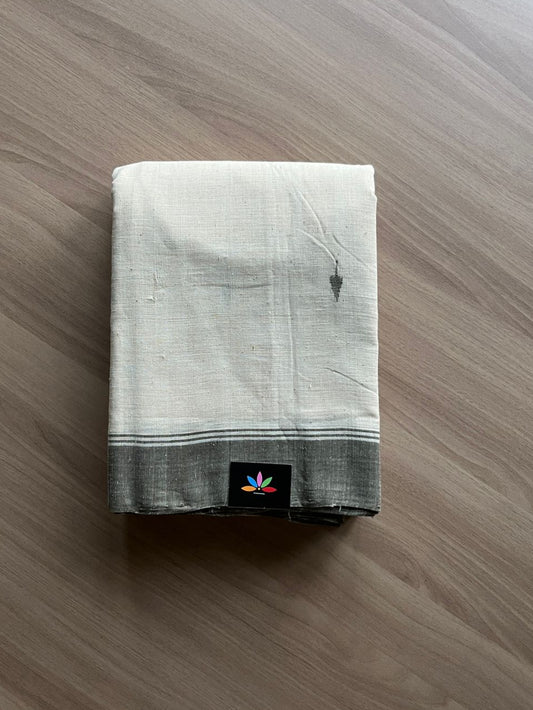 Handspun Ponduru Cotton Jamdani Saree - 14318