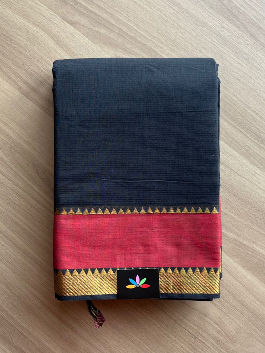 Contrast Border Mangalagiri Cotton Saree -14394