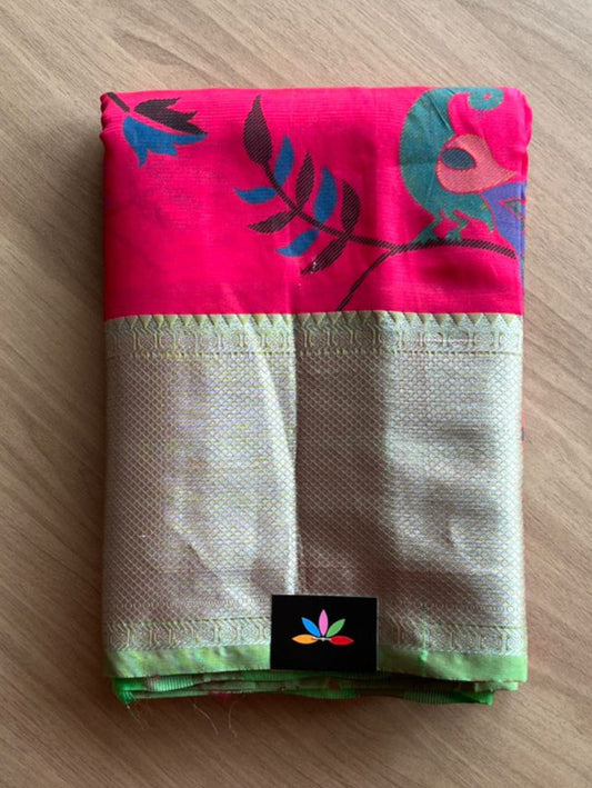 Paithini Design Print Mangalagiri Silk Cotton Saree-14396