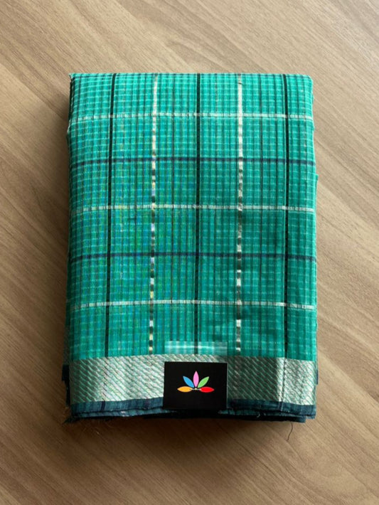 Checked Missing checks Handloom Mangalagiri Cotton Saree -14824-14825