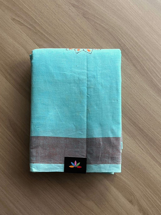 Kantha Stitch Cotton Saree -15232