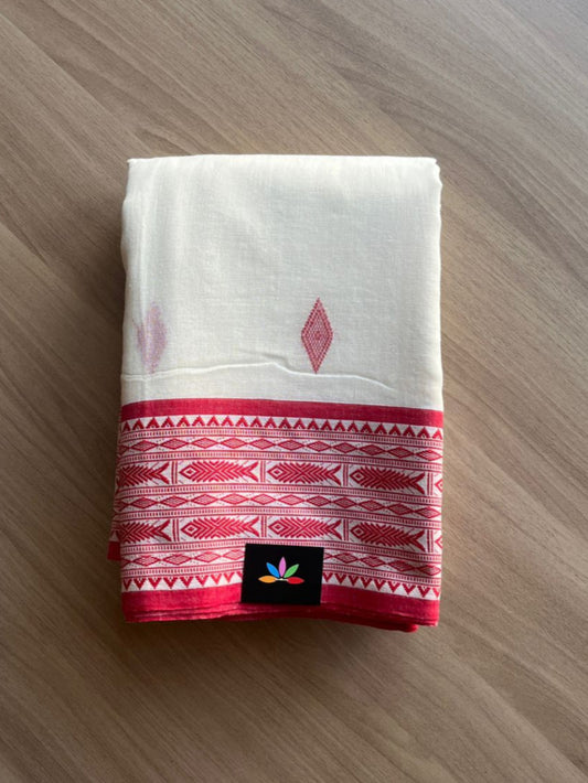 Handwoven Fish Weave Bengal Soft Cotton Saree-23629-23630
