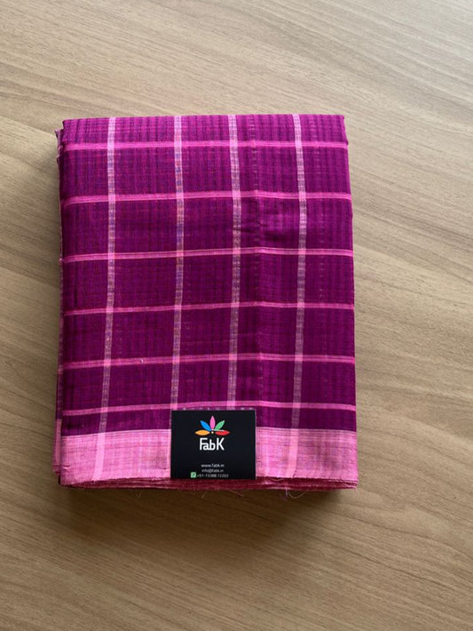 Checked Missing checks Handloom Mangalagiri Cotton Saree -15965