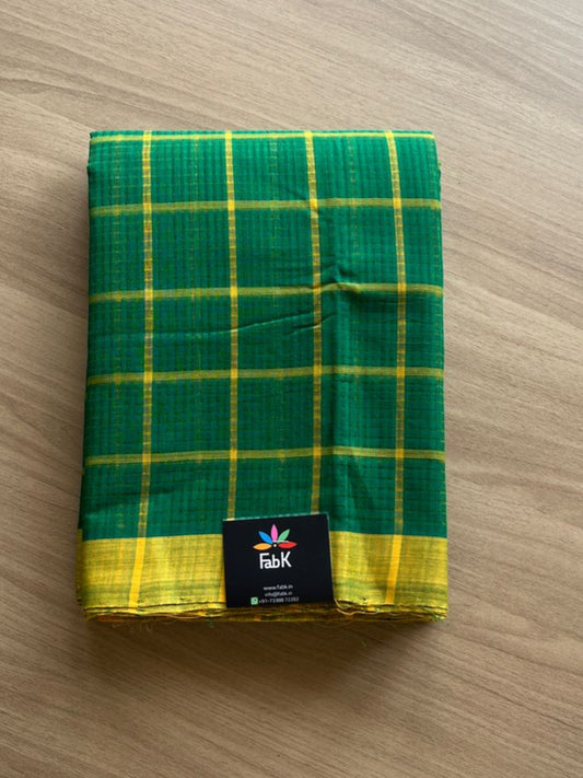 Checked Missing checks Handloom Mangalagiri Cotton Saree -15968