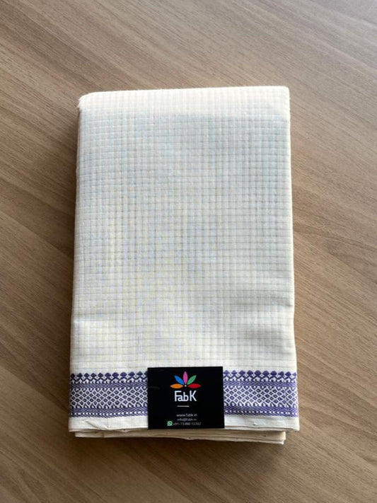 Small Thread Border Handloom Mangalagiri Cotton Saree -16233