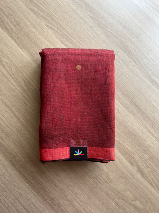 Handloom Fine Tissue Linen Saree - 22428
