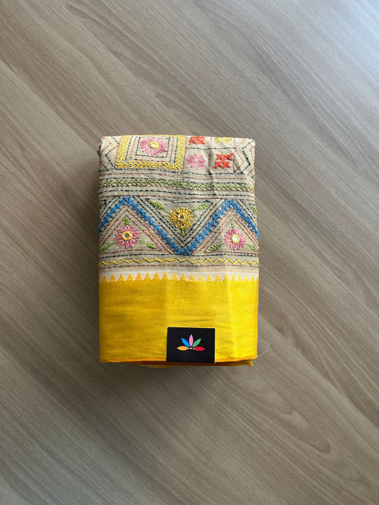 Lambani Cotton Silk Saree with Contrast Border-18536