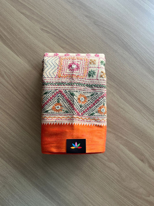 Lambani Cotton Silk Saree with Contrast Border-18538