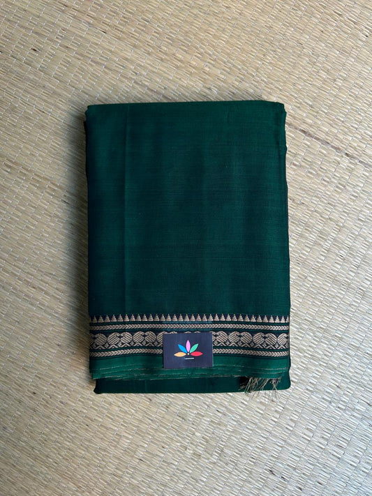 Handloom Small Border Narayanpet Cotton Saree -18557