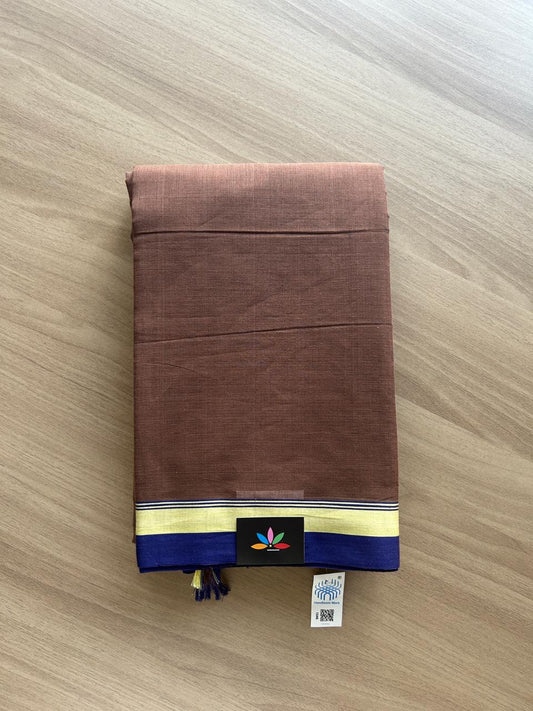Small Contrast Border Handloom Bengal Cotton Saree-18885-18886