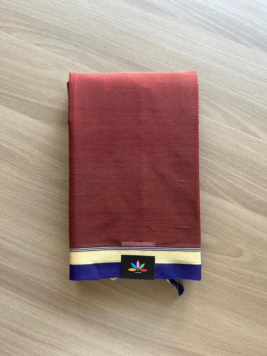 Small Contrast Border Handloom Bengal Cotton Saree-18887