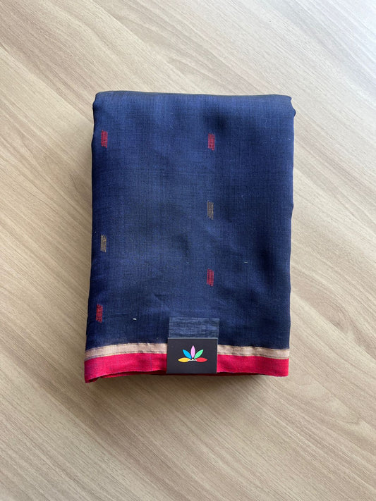 Midnight Blue Soft Cotton Saree -19005
