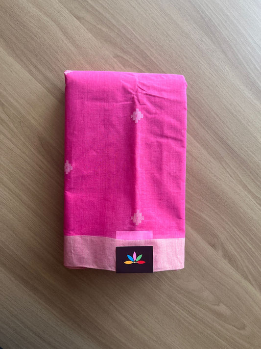Handwoven Bengal Jamdani Cotton Saree (Starched)-19008