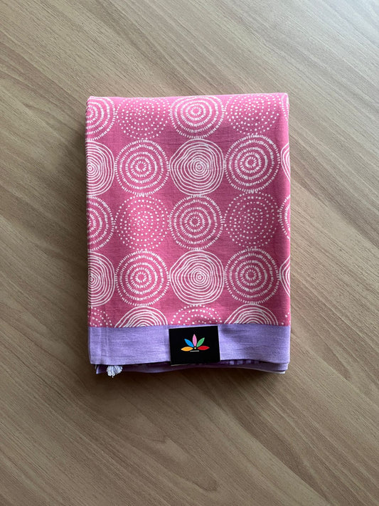 Printed Fine Mul Cotton Saree-19036