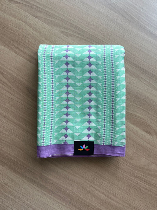 Printed Fine Mul Cotton Saree-19040