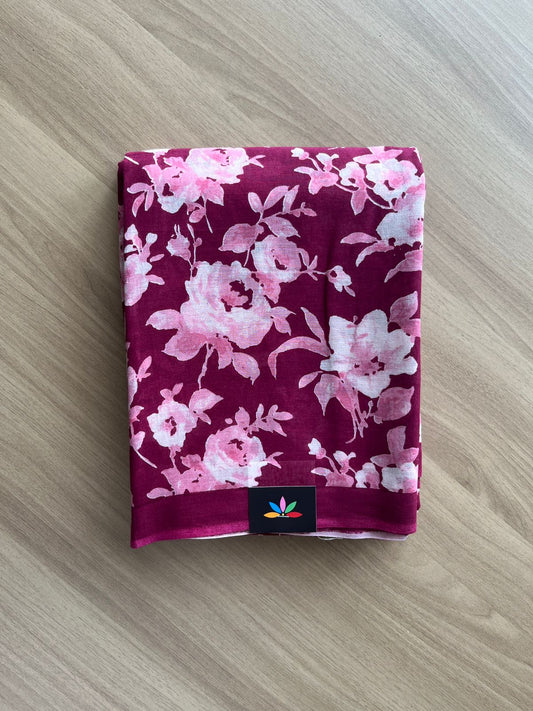 Printed Fine Mul Cotton Saree-19041