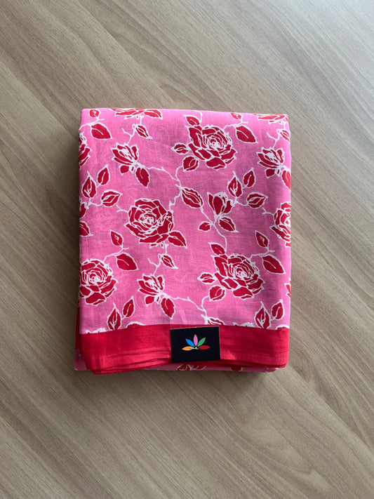 Printed Fine Mul Cotton Saree-19043