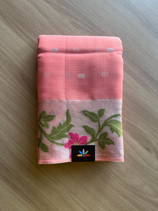 Woven Border Blended Kota Silk Saree-19102