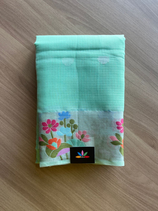 Woven Border Blended Kota Silk Saree-19103