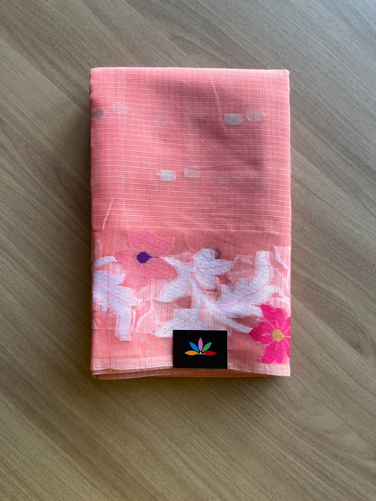 Woven Border Blended Kota Silk Saree-19104