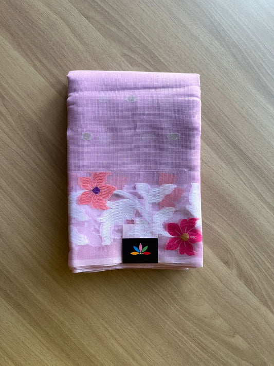 Woven Border Blended Kota Silk Saree-19108