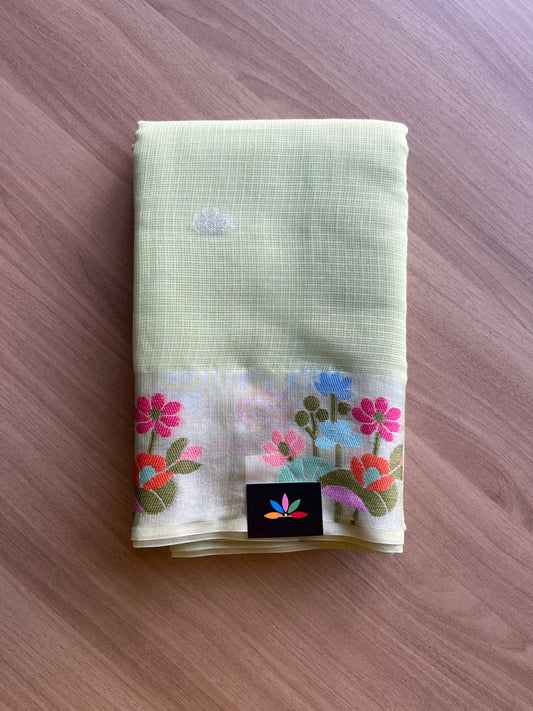 Woven Border Blended Kota Silk Saree-19110