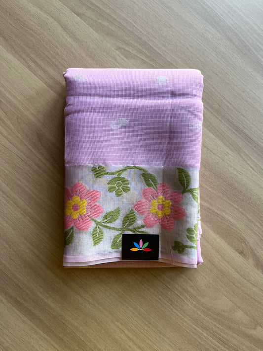 Woven Border Blended Kota Silk Saree-19113