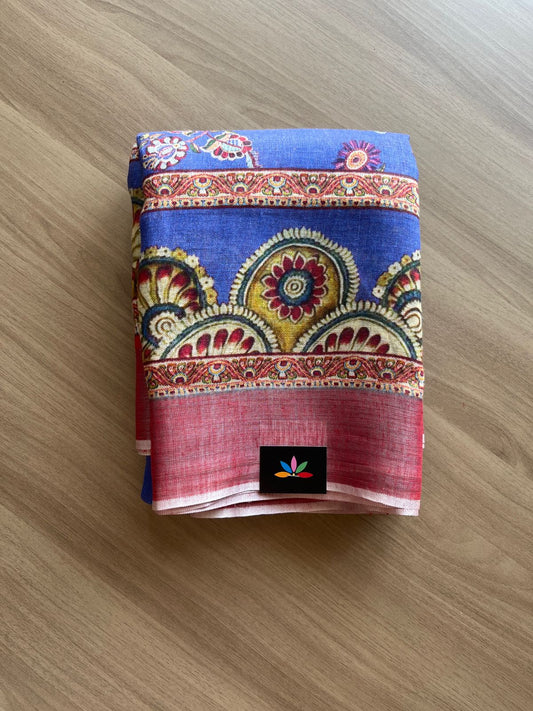 Digital Printed Linen Saree -19132