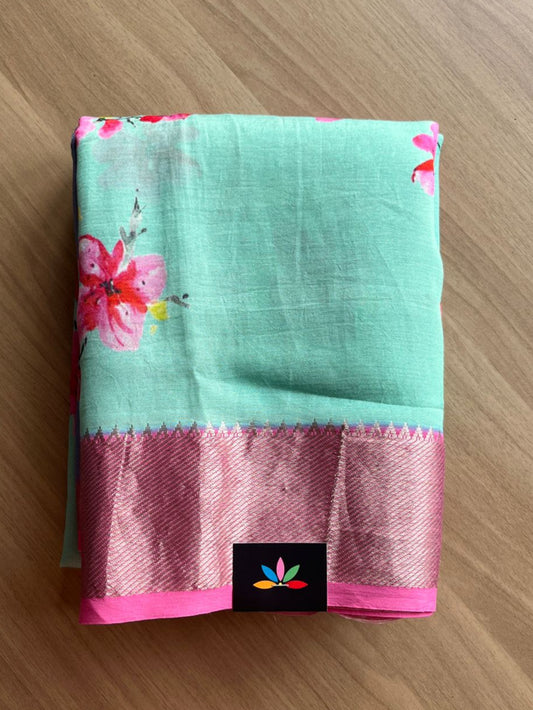 Digital Printed Mangalagiri Silk Cotton Saree-19204