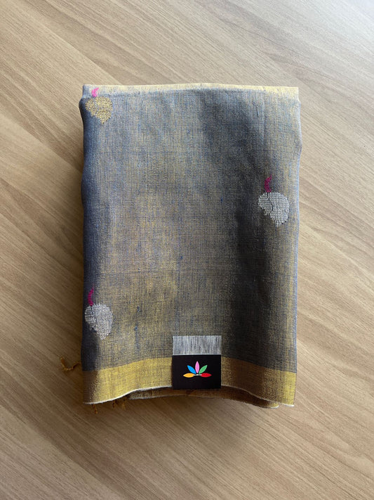 Tissue Linen Jamdani Saree - 19465