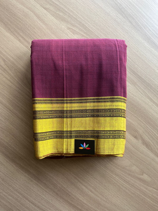 Handloom Mercerized Cotton Saree-19515