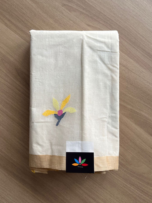 Handloom Fine Bengal Cotton Jamdani Saree-19632