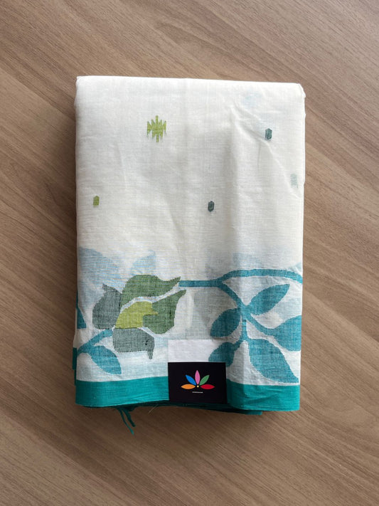 Handloom Fine Bengal Cotton Jamdani Saree-19634
