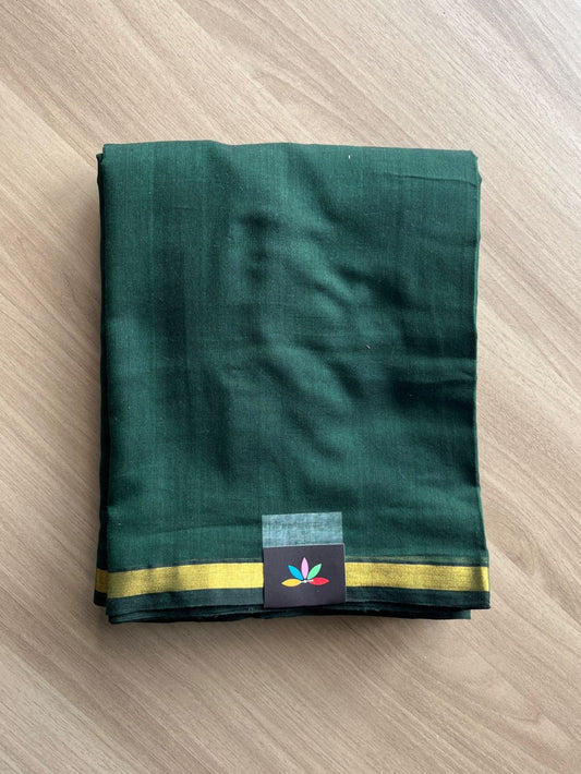 Plain Mul Cotton with Zari Border -19854