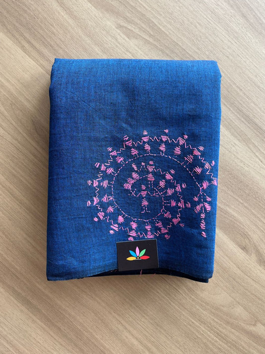 Kantha Stitch Cotton Saree -19861