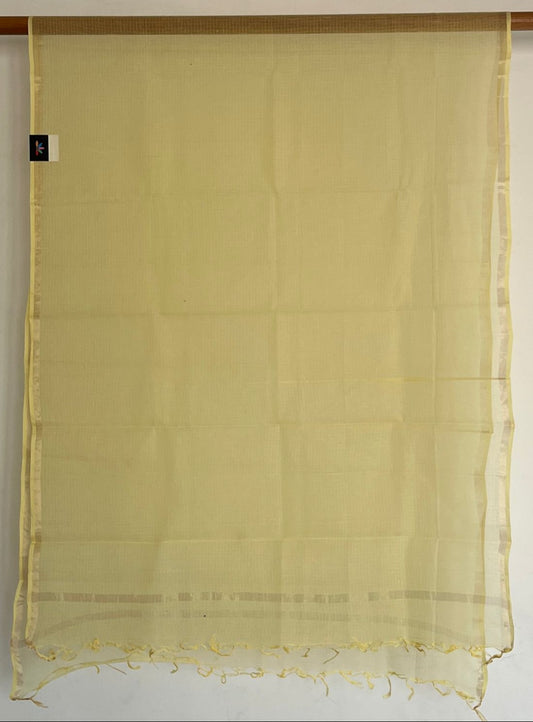 Plain Kota Duppata with Zari-20064