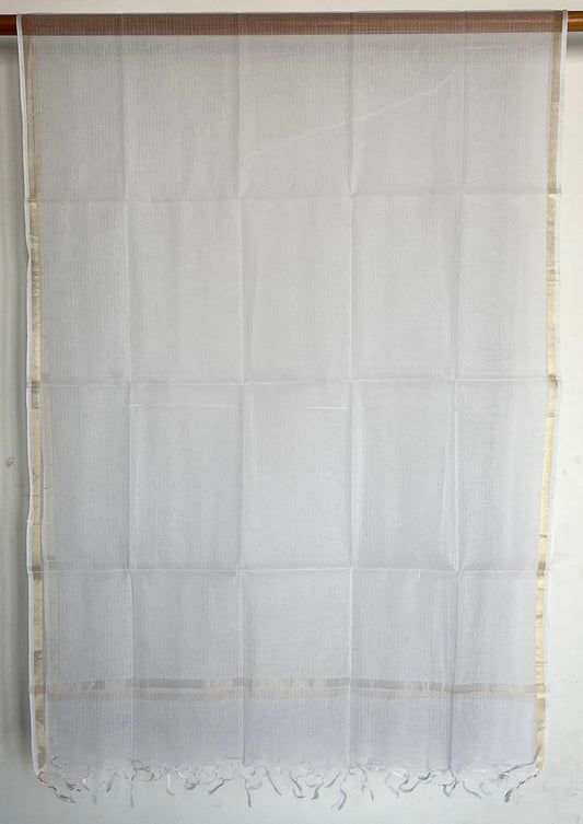 Plain Kota Duppata with Zari-21024-21025