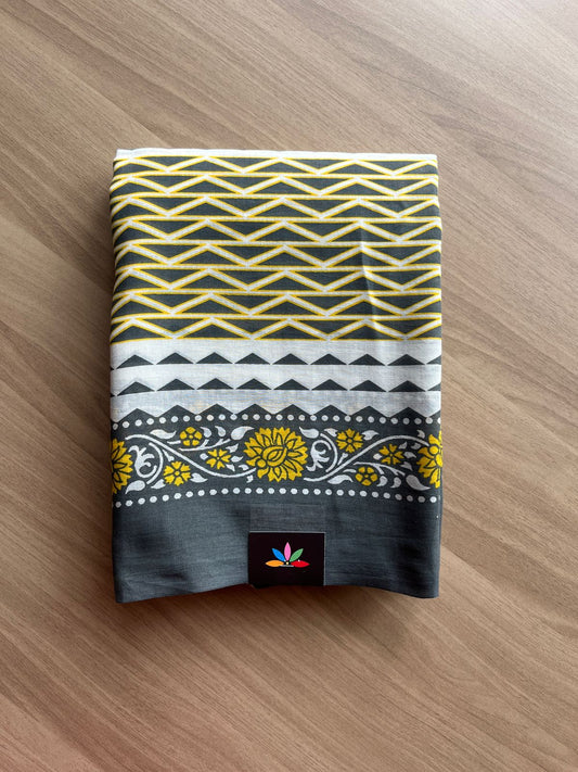 Printed Fine Mul Cotton Saree-20505