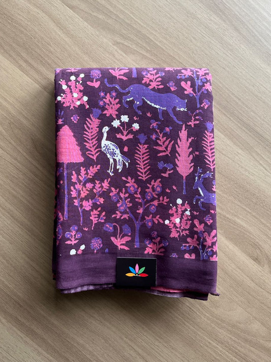 Printed Fine Mul Cotton Saree-20519