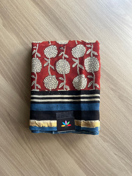 Handblock Printed Chanderi Cotton Silk Saree -20982