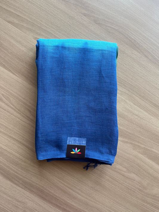 Handloom Multicolour Fine Linen Saree -21015