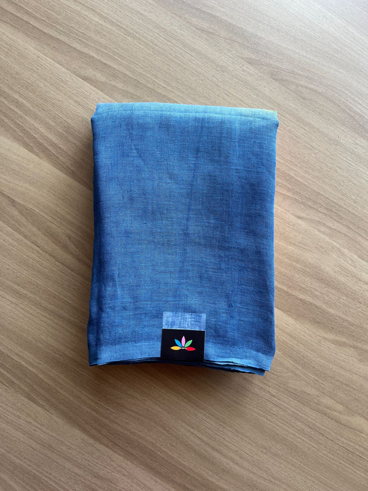 Handloom Multicolour Fine Linen Saree -21017