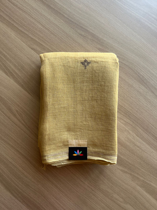 Handwoven Fine Linen Jamani Saree -21021