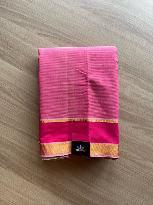 Handwoven Zari Border Mangalagiri Cotton Saree-22108