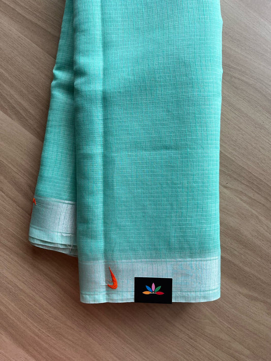 Bird And Floral Embroidered Pallu Blended Kota Saree-22225